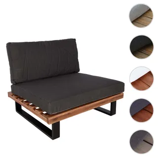 Lounge-Sessel HWC-H54, Garten-Sessel, Spun Poly Akazie Holz FSC®-zertifiziert Aluminium ~ braun, Pol