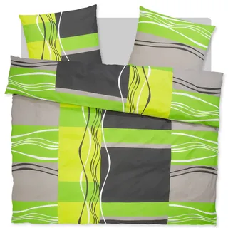 Kelian Linon grün 135 x 200 cm + 80 x 80 cm