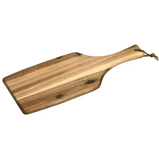 KESPER 28197 Schneid- u. Servierbrett 42 x 17 cm aus Akazienholz mit Griff und Schlaufe/Schneidbrett
