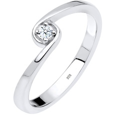 Bild DIAMONDS Verlobungsring Solitär Verlobung Diamant 0.03 ct. 925 Silber