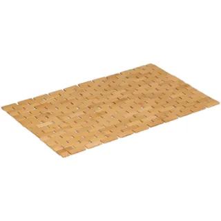 Relaxdays Badematte Bambus Braun 43 x 13 cm