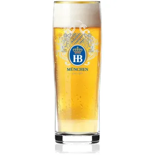 Hofbräuhaus München Originaler Bierglas Dayton Becher Bayern 0,5 L | Bierkrug mit bayerischen Rauten, Löwen und Goldrand | Krug mit HB Logo | Maßkrug | Biergläser
