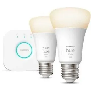 PHILIPS Hue White - Starter-Kit intelligente LED-Lampe - 9,5 W - E27 - 2er-Pack