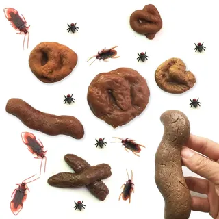 XZEIT 24 Stücke Falsch Poop Realistische Gefälschte Turd gefälschte Kakerlake Streichspielzeug Insekt Neuheit Schwimmend Gefälschte Poop Spielzeug für Aprilscherz, Paar lustige spielzeuge