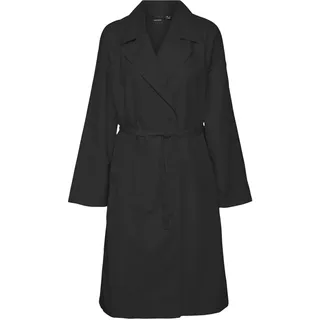 VERO MODA Damen Vmneel Long Trenchcoat, Black, S