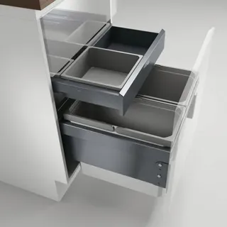 Cox Base 360 s/500-2 mit Base-Board, Abfallsammler für Frontauszüge, hellgrau