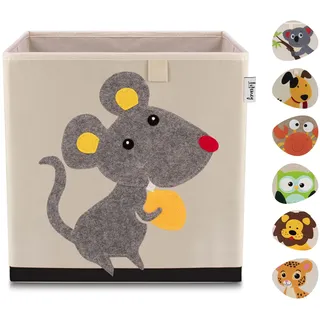 Lifeney Aufbewahrungsbox 33 x 33 x 33 cm 1-tlg. beige