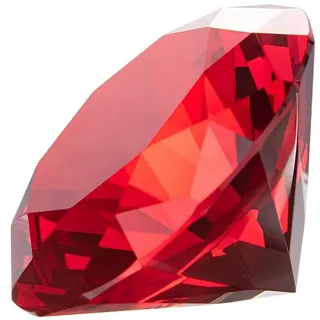 LONGWIN Briefbeschwerer mit Kristalldiamanten, 80 mm breit, Rot