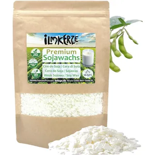 Ilmkerze® Premium Sojawachs Flocken 900 g | natürlich | nachhaltig | palmölfrei | für Kerzen Kosmetik DIY Größen bis 10 kg