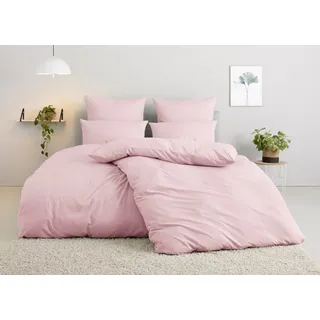 MY HOME Bettwäsche »Desner«, Premium Qualität, 100 % Polyester, sehr weich, uni, ab 135x200 cm rosa