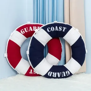 YongXinMY Dekokissen mit nautischem Ozean, mediterraner Stil, Rettungsring, Schiffsrad, tropische Fische, weiche dekorative Kissen für Sofa, Couch, Bett, Stuhl, Büro, Küste, Heimdekoration