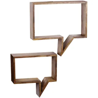 Wohnling Wandregal 50 x 49 x 13 cm Braun