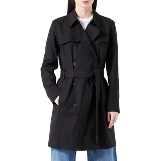 HUGO Damen Makaras-2 TRENCHCOAT, Black1, 38 EU