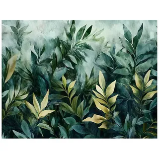 WallArena Fototapete, Blätter Nature Wohnzimmer Vliestapete 250x175