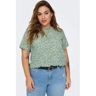 ONLY CARMAKOMA Shirtbluse lilypad aop:emma mono flower Grün 54