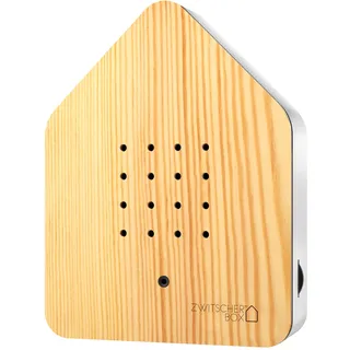 RELAXOUND ORIGINAL Zwitscherbox "Pine" – Moderne Vogelgezwitscher Box mit Vollholzfront – Entspannender Vogelgesang – Bewegungsmelder mit Sound – Naturgeräusche Soundbox