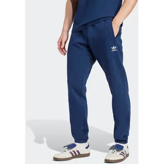 Sporthose ADIDAS ORIGINALS "TREFOIL ESSENTIALS", Herren, Gr. XL, N-Gr, blau (night indigo, normal, gr.), Obermaterial: 70% Baumwolle, 30% Polyester, Hosen Sporthose, schmale Passform, mit flauschiger Innenseite, mit Rippbündchen