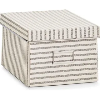 Zeller Aufbewahrungsbox Stripes 15 x 28 x 15 cm 1-tlg. beige