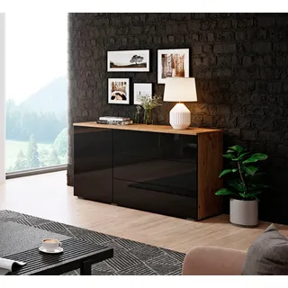 OTTO home Sideboard PARIS 111 x 68 x 39 cm Schwarz