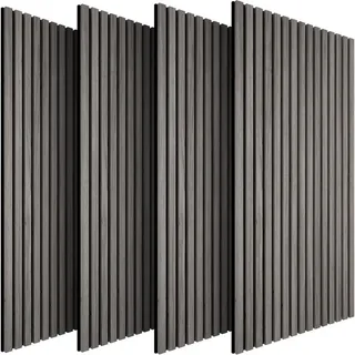Tectake Akustikpaneel Sonic Wall Eiche hellgrau 4 St. 60 x 120 x 2,1 cm