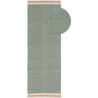 benuta Pop Wollteppich-Läufer Karla Mint 70x200 cm , Textil , Beton Optik , Rechteckig , 70x200 cm , Gots , pflegeleicht , Teppiche und Böden, Teppiche, Teppichläufer, Läufer