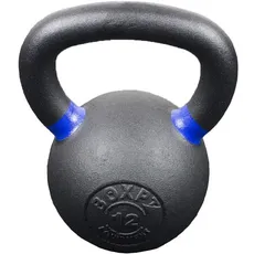 BOXPT Kettlebell aus Eisen, beschichtet, 12 kg (schwarz)