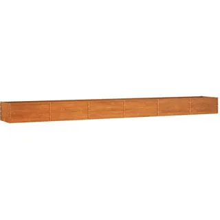 vidaXL Hochbeet Rostig 600 x 80 x 45 cm Braun