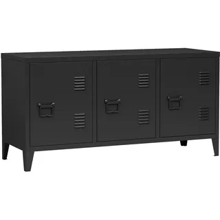 [en.casa] Kotka Lowboard 113 x 40 x 58 cm Schwarz Metall