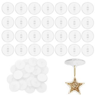 LATTCURE Deckenhaken Selbstklebend Transparent 50Pcs Klebehaken ohne Bohren Selbstklebend Wandhaken für Küche Bad Wand Tür Decke zum Aufhängen