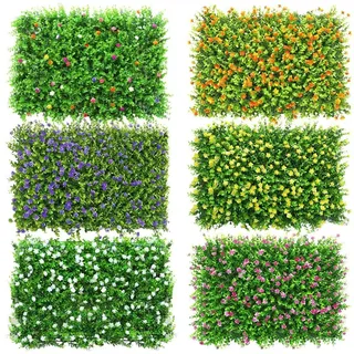 Künstliches Gras Matte Gras Zaun Künstliche Hecken Zaun für Garten Hof Hinterhof Dekor - Grün