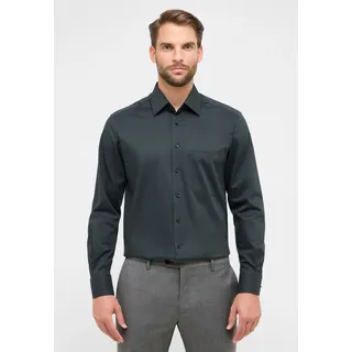 Langarmhemd ETERNA "COMFORT FIT", Herren, Gr. 44, Normalgrößen, grün (dunkelgrün), 100% Baumwolle, normal, Manschette, Hemden Langarmhemd, NON IRON (bügelfrei)