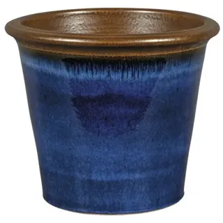 Pflanztopf FloraSelf Keramik glasiert Ø 55 cm H 46,5 cm blau