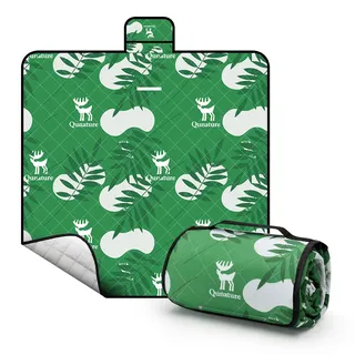 Qunature Picknickdecke 200x200cm Outdoors Campingdecke Wasserdicht Faltbar Picknickmatte Grün - Grün
