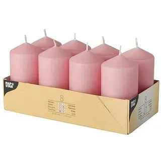 Papstar Stumpenkerzen 10 cm altrosa 8 St.