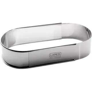 Lares Backform/Backrahmen oval, in Folie - Stollen- und Brotform - aus rostfreiem Edelstahl - extra breit - verstellbare Länge - Made in Germany