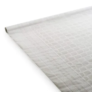SURLYS 250 m Tischdeckenrollen aus Damast-Papier, Weiß, 1,18 x 25 m