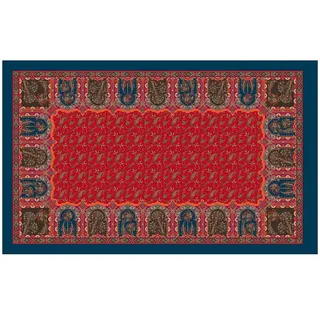 Bassetti Tischdecke Piazza dei Miracoli R1 Rosso 100% Baumwolle, Größe: 150cm x 250cm, 9314519