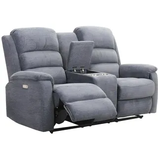 vente-unique Relaxsofa elektrisch 2-Sitzer - Stoff - Grau - NEVERS