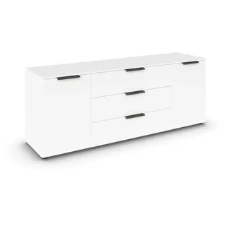 Rauch Möbel Flipp, Kommode für Schlafzimmer, Kinderzimmer, Wohnzimmer, Jugendzimmer, Flur, Garderobe, 2-türig, 3 Schubladen, mit Softclose-Funktion, Farbe Weiß, Breite 160 cm