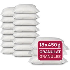 18 x 450 g Universal Luftentfeuchter Nachfüllpack, Granulat in Vliesbeuteln, passend für handelsübliche Raumluftentfeuchter