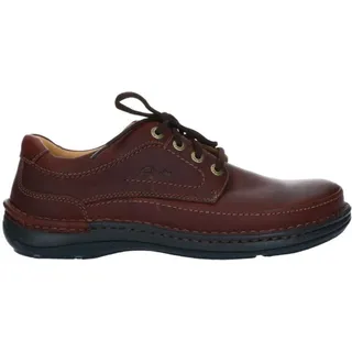 CLARKS Nature Three Herren Derby Schnürhalbschuhe, Braun (Mahogany Leather), 42.5 EU