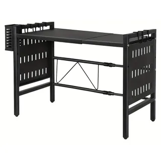 Verstellbarer Ofenrost – Kleiner Ofenrost – Küchenregal – Ablagefläche – Arbeitsflächenregal – Kohlenstoffstahl, Stahl – Breite: 38-67 cm