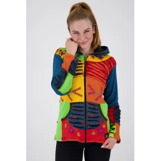 DEPROC Active Fleecejacke »Patchwork Multicolor NUNAVUT II NEW FLOWER POWER« DEPROC Active bunt 40/42 (M)