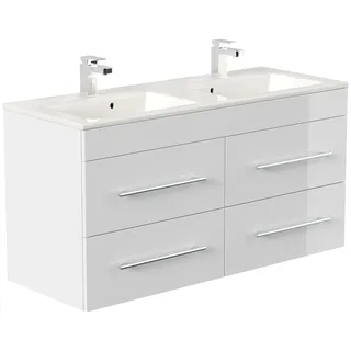 Posseik Waschbecken mit Unterschrank HOMELINE 120 weiß glanz 120,0 x 46,0 x 61,8 cm