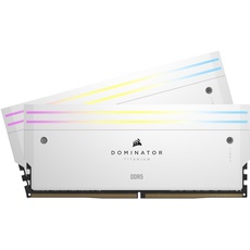 Bild Dominator Titanium RGB weiß DIMM Kit 32GB, DDR5-6000, CL30-36-36-76, on-die ECC (CMP32GX5M2B6000C30W)