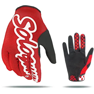 SOLO QUEEN Handschuhe für SIM Racing | Karting | ATV | alle Lenkrad Games | Kunstleder (Rot,M)