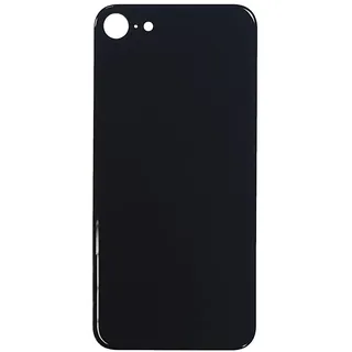 Smartex® Rückseite Glas Akkudeckel Ersatz kompatibel mit iPhone SE Modell 2020| Rückglas KEIN Logo (Schwarz)