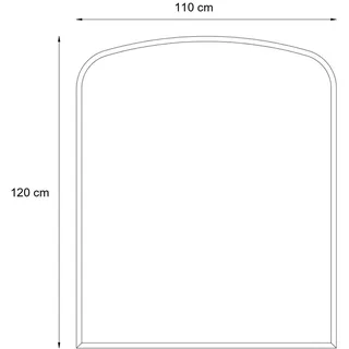 VALO 8mm Glasbodenplatte Segmentbogen 110x120cm Glasklar Kaminzubehör Kamin Ofen