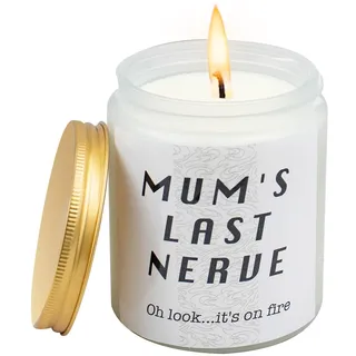 Geschenke für Mama von Tochter Sohn, Muttertag Geburtstag Thanksgiving Weihnachtsgeschenke Duftkerze Mamas letzter Nerv Oh schau... Es brennt