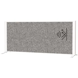 MAUL Tisch Trennwand Akustik MAULconnecto 120x50 cm | Raumteiler für Schreibtisch, Sideboard | Raumtrenner mit Standfüßen | Akustikvlies (4000 g/m2) als Sichtschutz und Schalldämmung